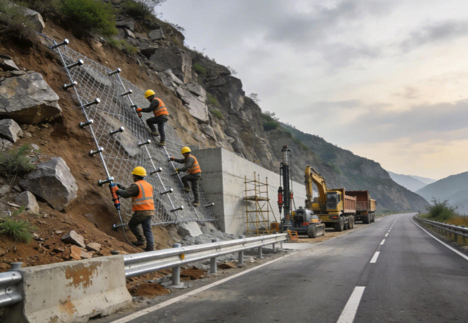 神湾镇公路道路护坡